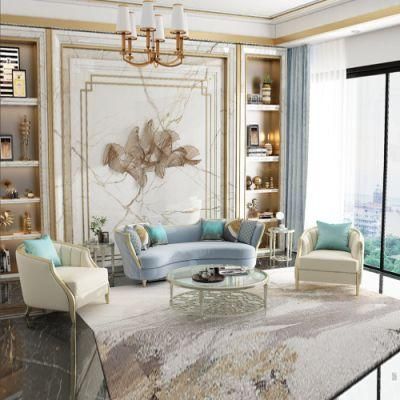 Foshan New Designs Upholstery Set Modern Furniture Living Room Luxury Leather Fabric Sofa