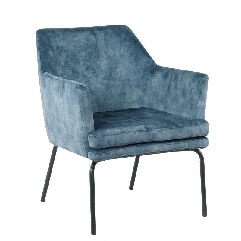Modern Bedroom Furniture Design Metal Frame Leisure Single Seater Sofa Lounge Fabric Arm Chair