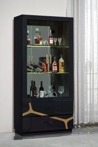 MDF Stainless Steel Living Dining Room Liquor Wine Display Cabinet with Shelf Modern Home Furniture