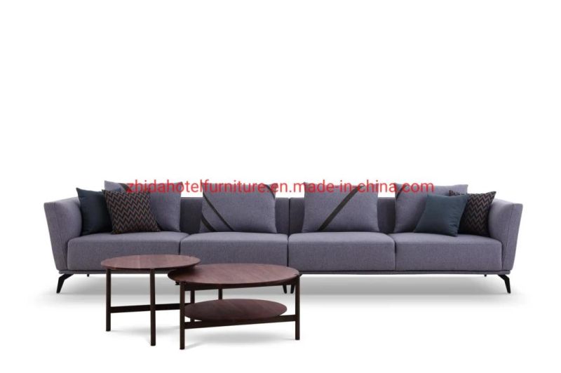 Green Fabric Metal Leg Living Room L Shape Leather Home Living Room Sofa