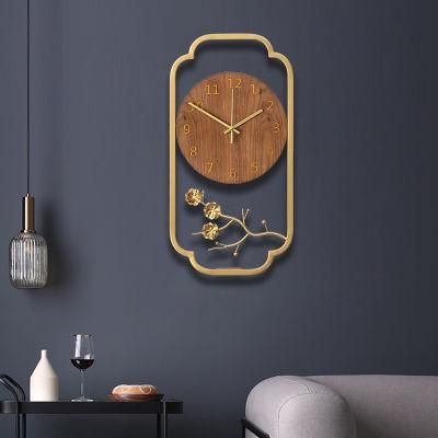 Home Source Wall Clock Living Room Bedroom Home Wall Clock Simple and Atmospheric Art Wall Clock