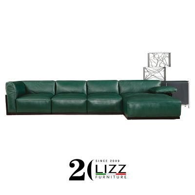 Italy Design Home Furniture Set Living Room Italian Leather Sectional Sofa