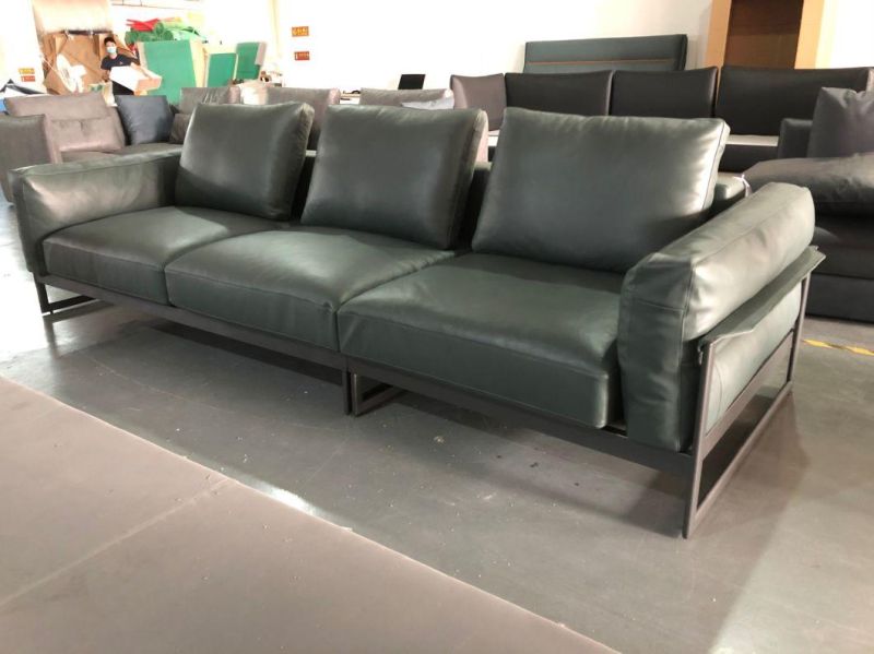 Fashion Leisure Chair Home Furniture Italian Style Lving Room Leather Sofa Furniture