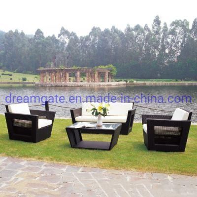 Fashion Aluminum Outdoor Sofa Furniture Stackable Rattan Home Livingroom Sofa