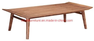 Modern Rectangle Walnut Wood Coffee Table