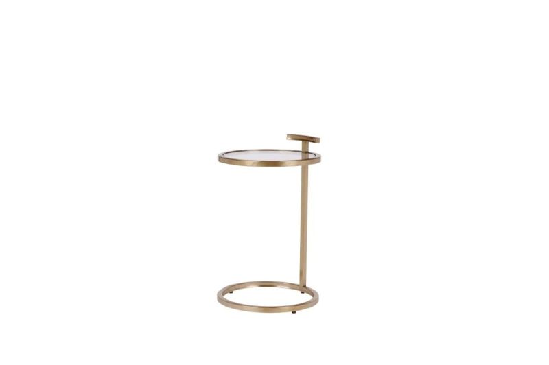 Stainless Steel with Glass Top Side Table