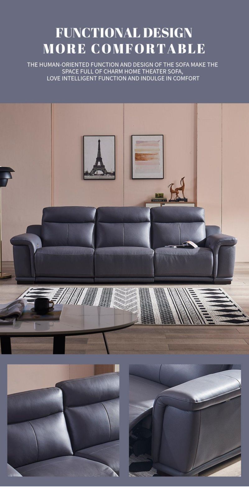 Modern Simple Functional Sofa Fabric Modular Sofa Functional Sofa Bed Family Lounge Chair Sofa
