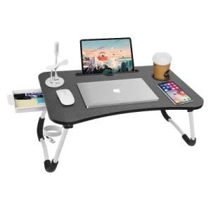 Lazy Desk Laptop Desk Study Desk Portable Multi-Functional Folding with USB and Drawer for Home Office Computer Desk Foldable