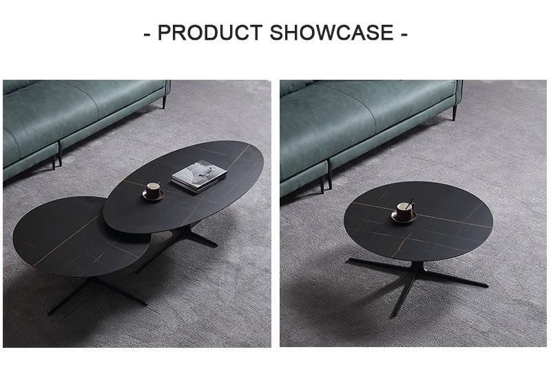 Modern Metal Base Coffee Side Table Use in Office Reception Furniture