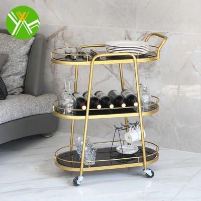 Yuhai Nordic New Home Mobile Dining Car Multifunctional Kitchen Rack Trolley Hotel Multi-Storey Service Car