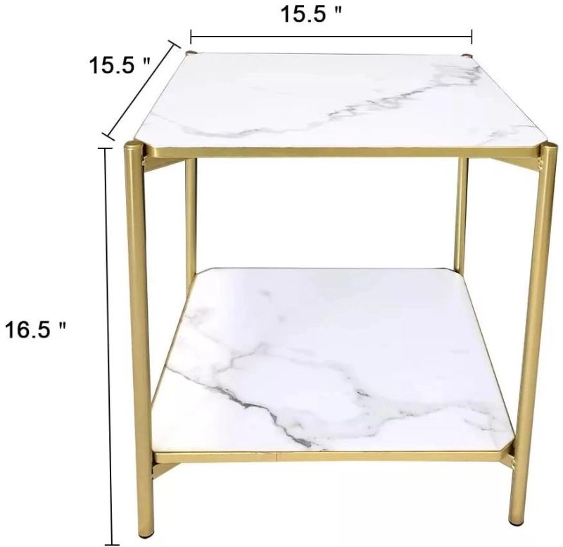 Modern Coffee Side Table Home Office Leisure Small Square Table White