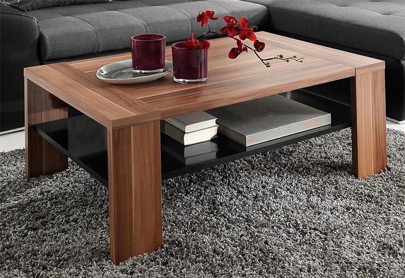 Two Colored Wooden Coffee Table with a Base