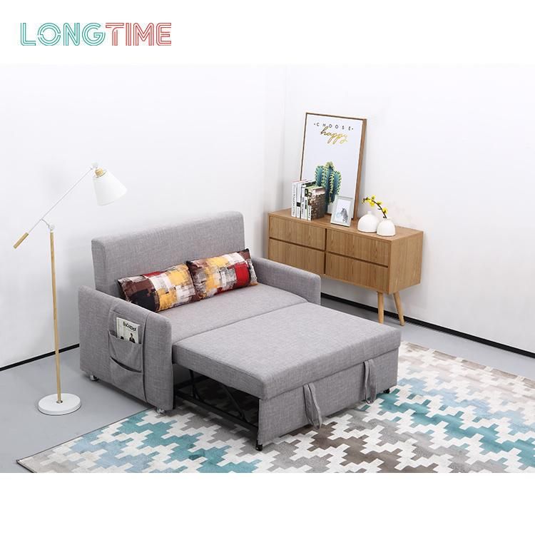 Factory Promotional High Quality Multifunctional Living Room Furniture Metal Frame Foldable Sofa Bed