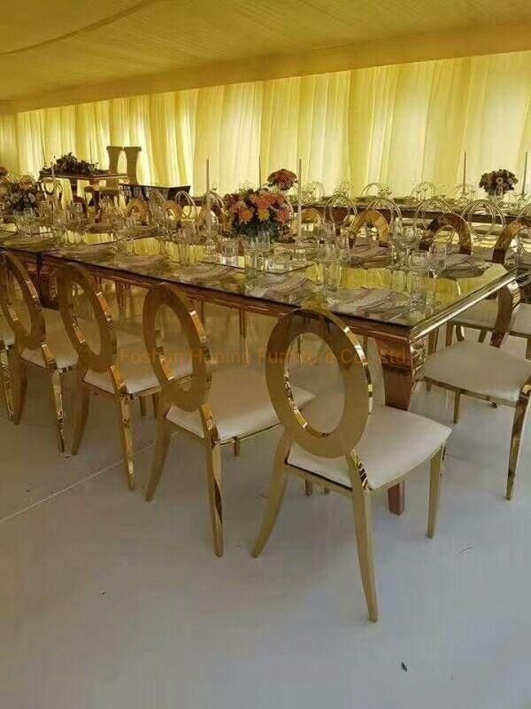 Modern Stackable Gold Metal Restaurant Wedding Banquet Chiavari White Dining Chair