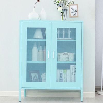 Modern Furniture Mesh Steel Storage Cabinets Household Metal Cupboard