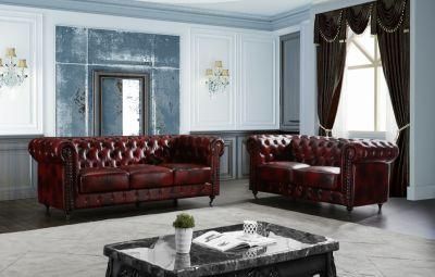 2022 Velvet Tufted Steady Leather Tufted Upholstered Vintage Chesterfield Sofa