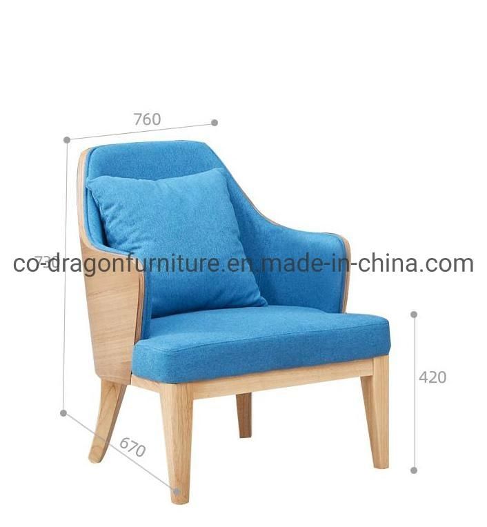 2021 Modern Furniture Wooden Frame Fabric Leisure Dining Coffee Chair