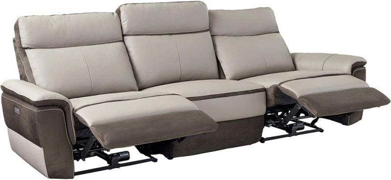 Jky Furniture Modern Design Leather Power Recliner Sofa Set with Massage and Heating Functions