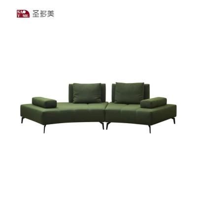 Modern Leisure Genuine Leather with Solid Wood Sofa