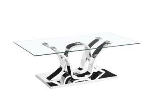 Stainless Steel Furniture Coffeetable Side Table Glass Console Tables