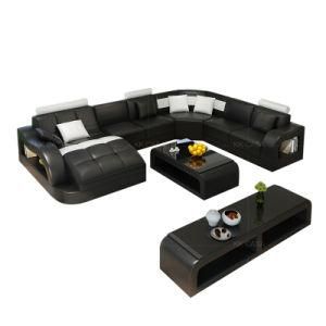 Living Room Sectionla Sofa Sets European Genuine Leather Sofa 7 Seater