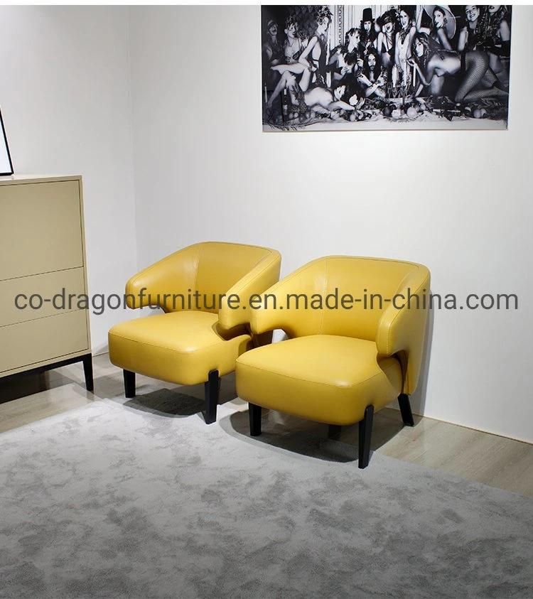 Fashion Living Room Furniture Leather Leisure Sofa Chair with Arm