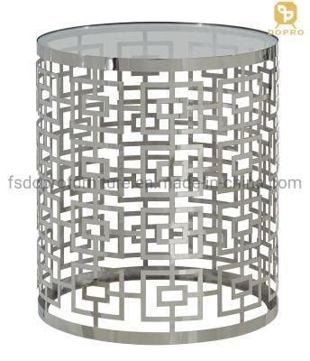 Modern Titanium Gold Luxury Living Room Side Lamp End Table-Fa01