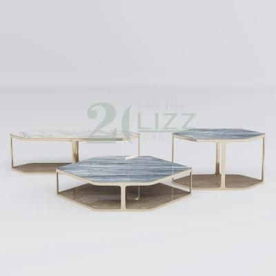 Factory Directly Wholesale Home Furniture Modern Design Dining Room Furniture Marble Glass Top Coffee Table