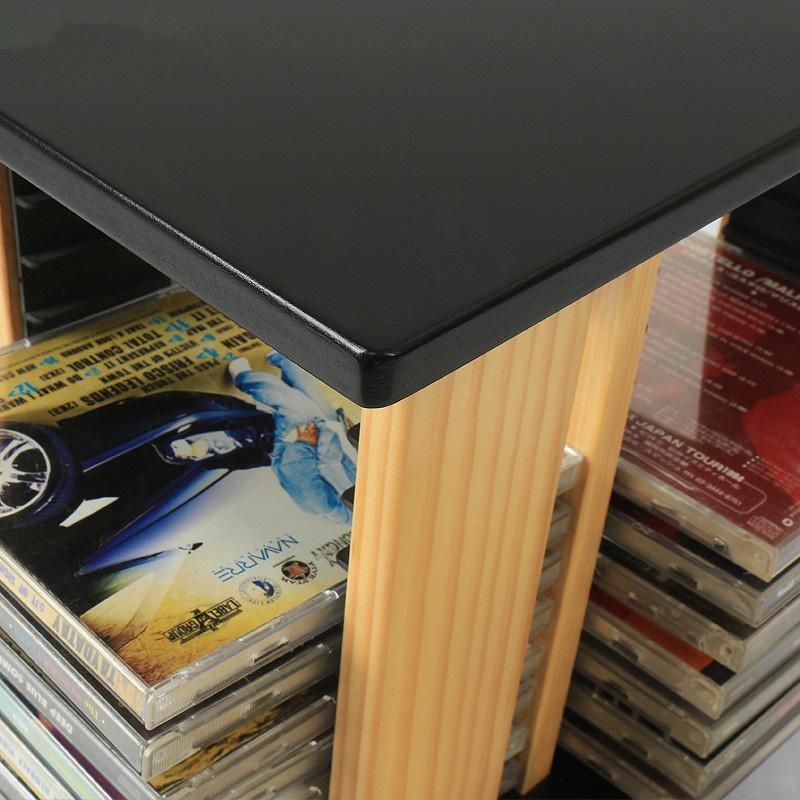 Hot Selling Rotatable Wood CD Rack