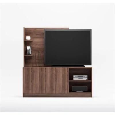 2021 Hot Sale Modern Office TV Stand Brown with Bookshelf