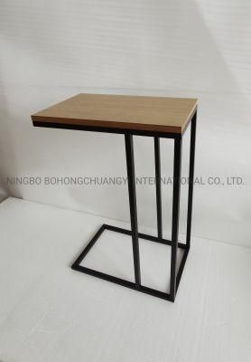 Hot Sale Wire Metal Nature Wooden End Table Dining and Living Room Coffee Table