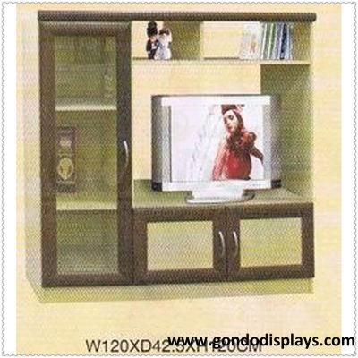 Customzied Living Room Furniture Durable Laminate TV Wooden Shelf