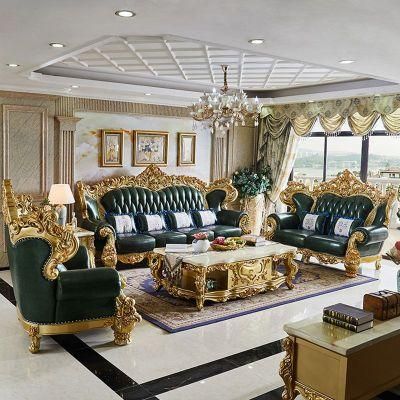 Living Room Furniture Luxury Leather Sofa in Optional Couch Seat and Sofas Furnitures Color