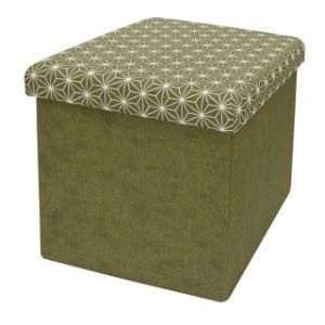 Knobby Customized High Quality Home Furniture Modern Linen Fabric Foldable Ottoman Chair with Storage