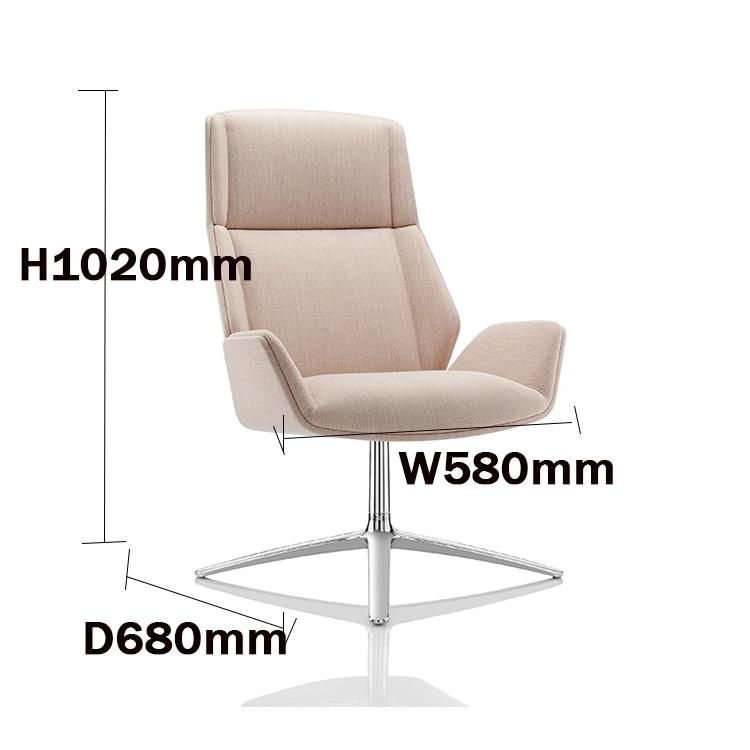 Modern Luxury High Back Leather Fabric Wheels Executive Office Computer Chair