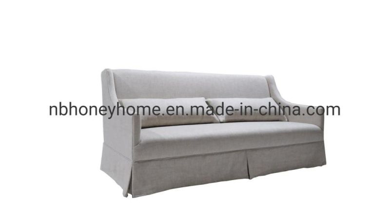 Modern Classic Style Slip Cover Living Room Fabric Sofa