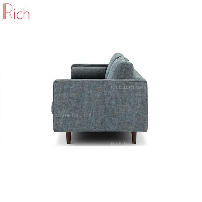 Modern Two Seat Nordic Fabric Chaise Sofa Set