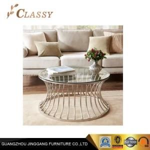 Customized Hotel Coffee Table Marble Round Table Glass Coffee Tables