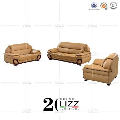 Modern Leisure Genuine Leather Hotel Office Furniture Sectional Leisure Sofa