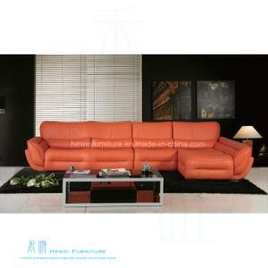 Modern Living Room Corner Leather Sofa for Home (HW-8007S)