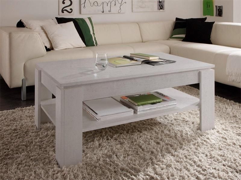 Pure Colored Wooden Coffee Table with a Base