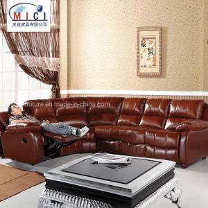 Modern Furniture Living Room Corner Recliner Leather Sofa Bed