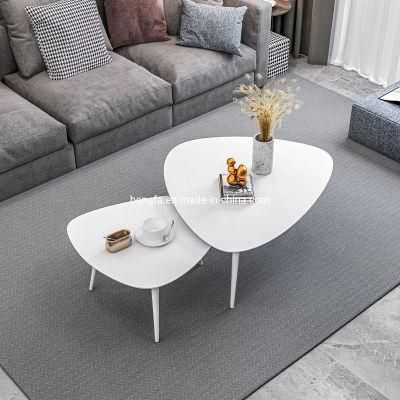 Wholesale Simple Home Combination White Iron Top Coffee Table for Living Room