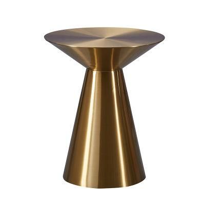 Nova Living Room Furniture Gold Titanium Stainless Steel Side Table Integrated Structure Coffee Table