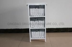 A5703 Factory Hot Wholesale Customized Korean Living Room Storage Cabinet with Basket Drawer Solid Wood Furniture