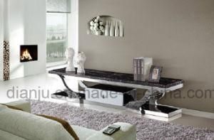 Living Room Furniture Stainless Steel Marble TV Cabinet (S803#)