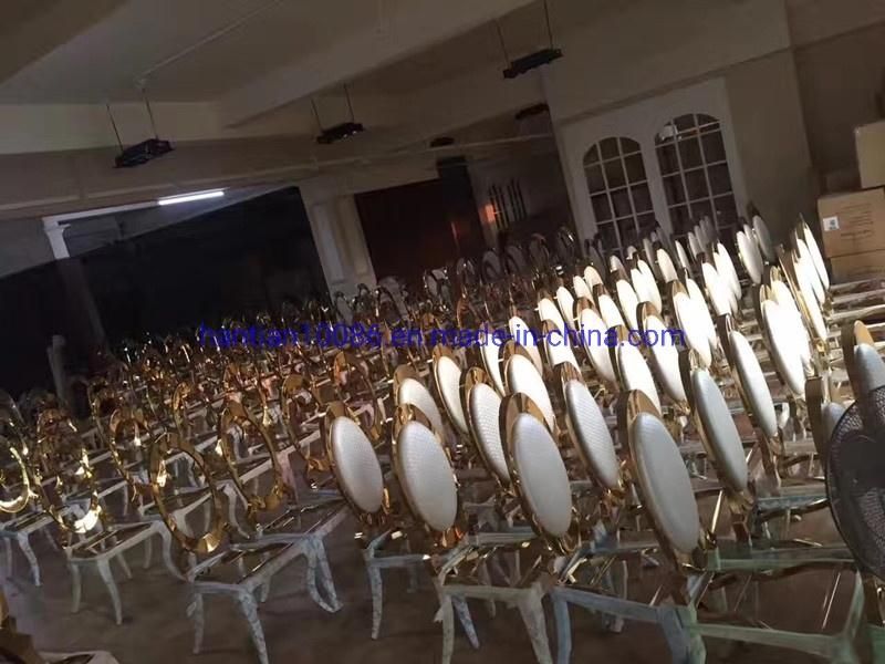 Restaurant Banquet Leather Gold Steel Wedding Rental Infiniti Party Chair for Event Living Room