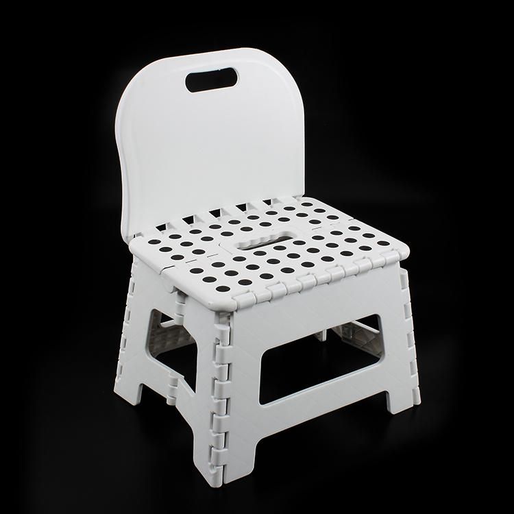 Plastic Folding Stool with Back