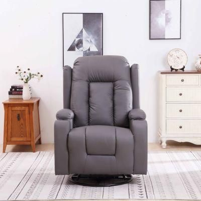 Jky Furniture Modern Design Manual Rock and Swivel Recliner Chair with Big Wingback
