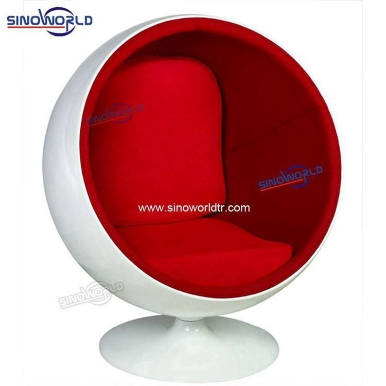 Modern Furniture Lounge Retro Fiberglass Swivel Egg Pod Ball Chair